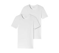 T-shirt homme SCHIESSER - uni, paquet de 2 - col arrondi - manches courtes - maillot simple doux