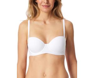 Schiesser Bandeau-BH mit Abnehmbaren Trägern und Gleitenden Cups Single Jersey-Unique Micro Soutien-Gorge, Blanc 181449, 105B Femmes
