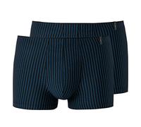 Schiesser Boxer long Life doux et respirant pour homme, 2 x bleu marine., M