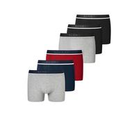 SCHIESSER Boxers '95/5' bleu marine / gris / rouge / blanc, Taille XL