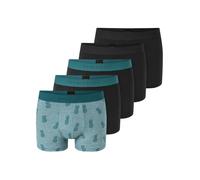 SCHIESSER Boxers '95/5 Organic Cotton' turquoise / vert foncé / noir, Taille XXL