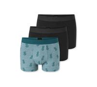 SCHIESSER Boxers ' 955 ' vert chiné / noir, Taille L