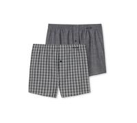 SCHIESSER Boxers anthracite / gris chiné / blanc, Taille S