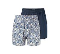 SCHIESSER Boxers 'Basic' beige / bleu foncé, Taille S