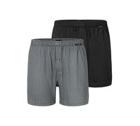 SCHIESSER Boxers 'Basic' gris / noir, Taille L