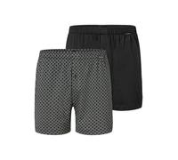 SCHIESSER Boxers ' Basic ' gris / noir, Taille S