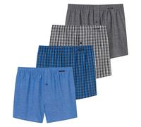 SCHIESSER Boxers bleu / bleu foncé / gris / gris foncé / noir, Taille XXXL