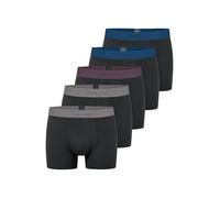 SCHIESSER Boxers bleu foncé / gris clair / violet foncé / noir, Taille XXL