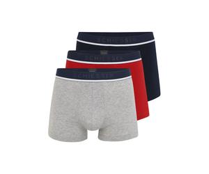 SCHIESSER Boxers bleu marine / gris / rouge / blanc, Taille XL