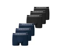 SCHIESSER Boxers bleu marine / noir / blanc, Taille S