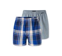 SCHIESSER Boxers ' Multipack ' bleu / bleu marine / gris chiné / orange / blanc cassé, Taille 4XL