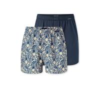 SCHIESSER Boxers ' Multipack ' crème / bleu foncé, Taille S