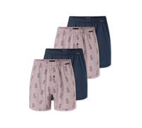 SCHIESSER Boxers ' Multipacks ' bleu foncé / marron chiné, Taille S
