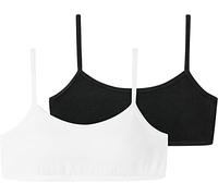 Schiesser Bustier à Bretelles Spaghetti, Pouces Opaques, Assortis - 3 (Noir, Blanc), 14 Ans Fille