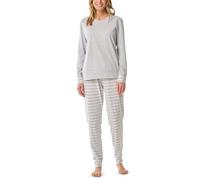 Schiesser Casual Essentials Ensemble de Pijama, Silbergrau-Mel_181746, 60 Femme