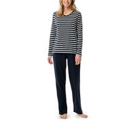 Schiesser Ensemble pyjama Casual Essentials bleu nuit / blanc Taille XXXL Femme