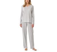 Schiesser Casual Essentials Ensemble de Pijama, Silbergrau-Mel_181756, 60 Femme