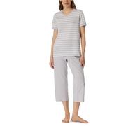 Schiesser Casual Essentials Ensemble de Pijama, Silbergrau-Mel_181254, 54 Femme