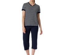 Schiesser Casual Essentials Ensemble de Pijama, Nachtblau_181254, 42 Femme