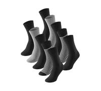 SCHIESSER Chaussettes ' Cotton Fit ' gris chiné / noir / blanc, Taille 39-42