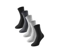 Schiesser Chaussettes Femmes - Bluebird, 5er Paquet, Mélange de Coton Noir/Gris