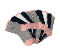 SCHIESSER Chaussettes gris chiné / rose ancienne / noir / blanc cassé, Taille 31-34
