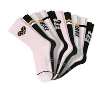 SCHIESSER Chaussettes orange / rose / noir, Taille 35-38