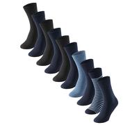 SCHIESSER Chaussettes Pour Hommes - Bluebird, Paquet De 10, Mélange De Coton
