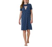 Schiesser Chemise de Nuit à Manches Courtes pour Fille, Bleu Nuit_182645, 140, Bleu Nuit_182645, 10 Ans