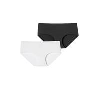 SCHIESSER Culotte 'Invisible Soft' noir / blanc, Taille M