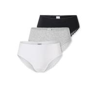 Schiesser Damen 3 Pack Panties Unterwäsche mit Spitze Baumwolle Mix-Modern Multipacks sous-vêtements Hispter, Assorti 1_182905, 42 Femmes