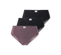 Schiesser Damen 3 Pack Panties Unterwäsche mit Spitze Baumwolle Mix-Modern Multipacks sous-vêtements Hispter, Assortis 3_182907, 42 Femmes