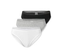 Schiesser Damen 3 Pack Slip Unterwäsche mit Spitze Baumwolle Mix-Multipacks, Assorti 1_182908, 42 Femmes