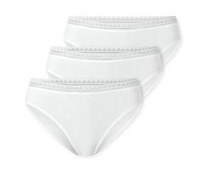 Schiesser Damen 3 Pack Slip Unterwäsche Mit Spitze Baumwolle Mix - Multipacks Slips Femme