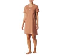 Schiesser Damen Nachthemd Kurzarm Weiche Baumwolle Bigshirt mit Taschen-Nightwear Chemise de Nuit, Rost_181252, 44 Femmes