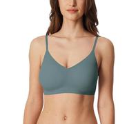Schiesser Damen Nahtloses Bustier Spaghettiträger mit Herausnehmbaren Pads-Invisible Soft Soutien-Gorge, Mineral_181766, 40 Femmes