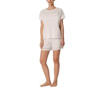 Schiesser Damen Schlafanzug Kurze Hose Kurzarm-Casual Nightwear Bas de Pijama, Blanc cassé 182536, 46 Femmes