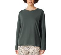 Schiesser Damen Schlafshirt Langarm Baumwolle-Mix + Relax Haut de Pijama, Vert foncé_182103, 38 Femmes