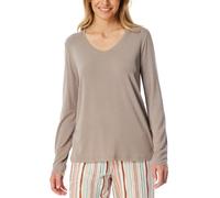 Schiesser Damen Schlafshirt Langarm Modal-Mix + Relax Haut de Pijama, Clay_182101, 40 Femmes