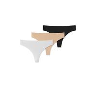 Schiesser Damen String 3-Pack Invisible Soft, multicolore, 38