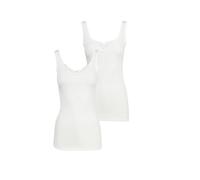 Schiesser - Haut thermique Femme - Trägertop (2er Pack) - Blanc (weiss 100) - FR : 42 (Taille fabricant : 40)