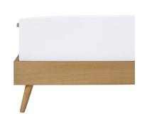 Schiesser Elli Drap-housse 97 % coton et 3 % élasthanne pour matelas haut et lit à sommier tapissier Gris clair Dimensions : 100 x 200 cm