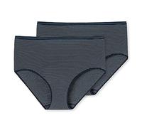 Schiesser Essential Midi (2er Pack) Culotte brésilienne, Bleu (Nachtblau 804), 42 (Taille Fabricant: 40) (Lot de 2) Femme