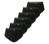 Schiesser Femmes Midi-Slips, 6er Paquet - 6Pack Midi, Coton Extensible, Uni