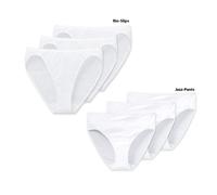 Schiesser Slip femme lot de 3 Cotton Essentials Basic Glisse – Blanc – Taille M