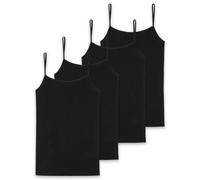 Schiesser Femmes Top Spaghetti, 4er Paquet - Jersey Simple, Série 95/5, Uni
