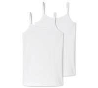 Schiesser Fille Haut de Spaghetti 2er Paquet - à Bretelles, Maillot, Coton Stret