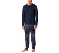 Schiesser Fine Interlock Ensemble de Pijama, Bleu Nuit 183175, 58 Hommes