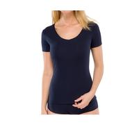 Schiesser - Haut thermique Femme - Shirt 1/2 Arm - Bleu (nachtblau 804) - FR : 44 (Taille fabricant : 42)