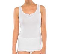 Schiesser - Haut thermique Femme - Trägertop (2er Pack) - Blanc (weiss 100) - FR : 42 (Taille fabricant : 40)